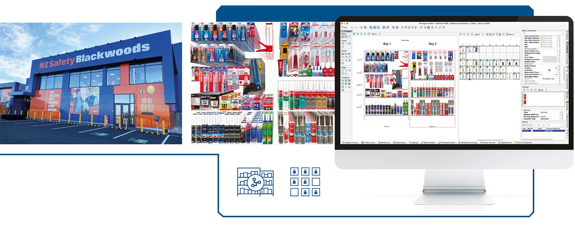 C&A store editor with floorplan preview