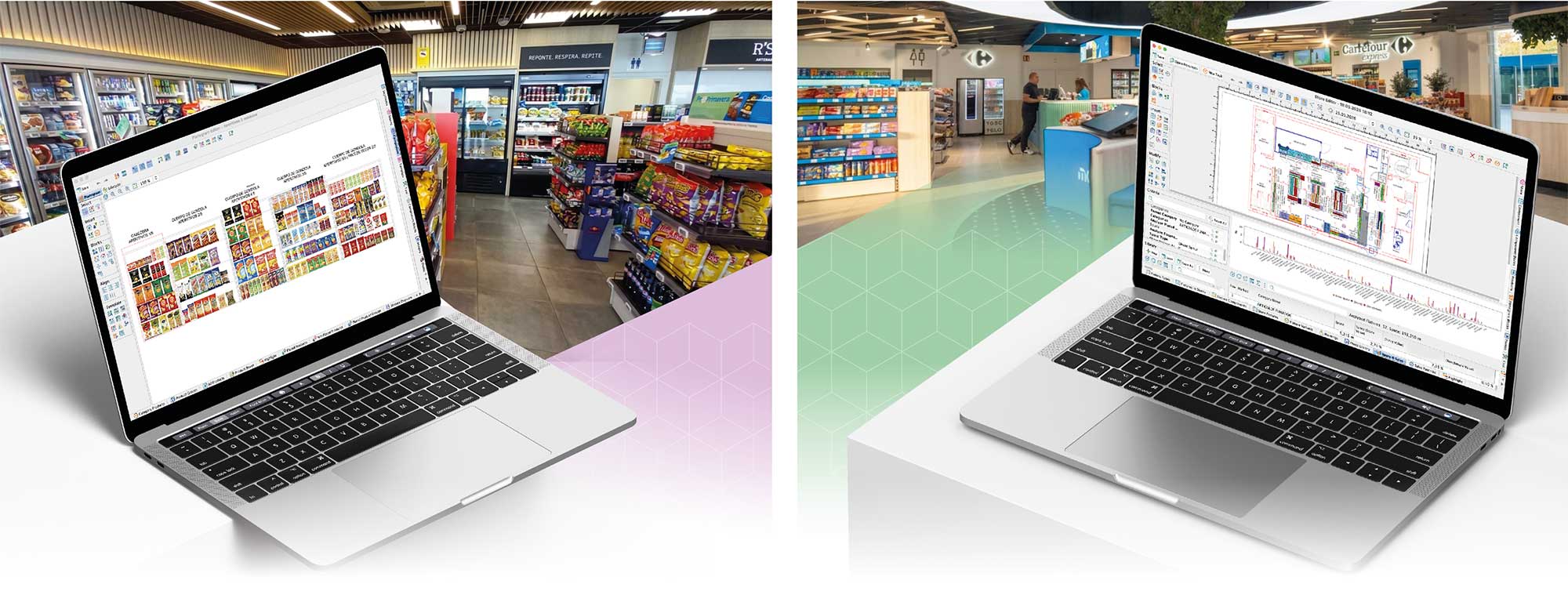 Planogram section and floorplan in Quant desktop