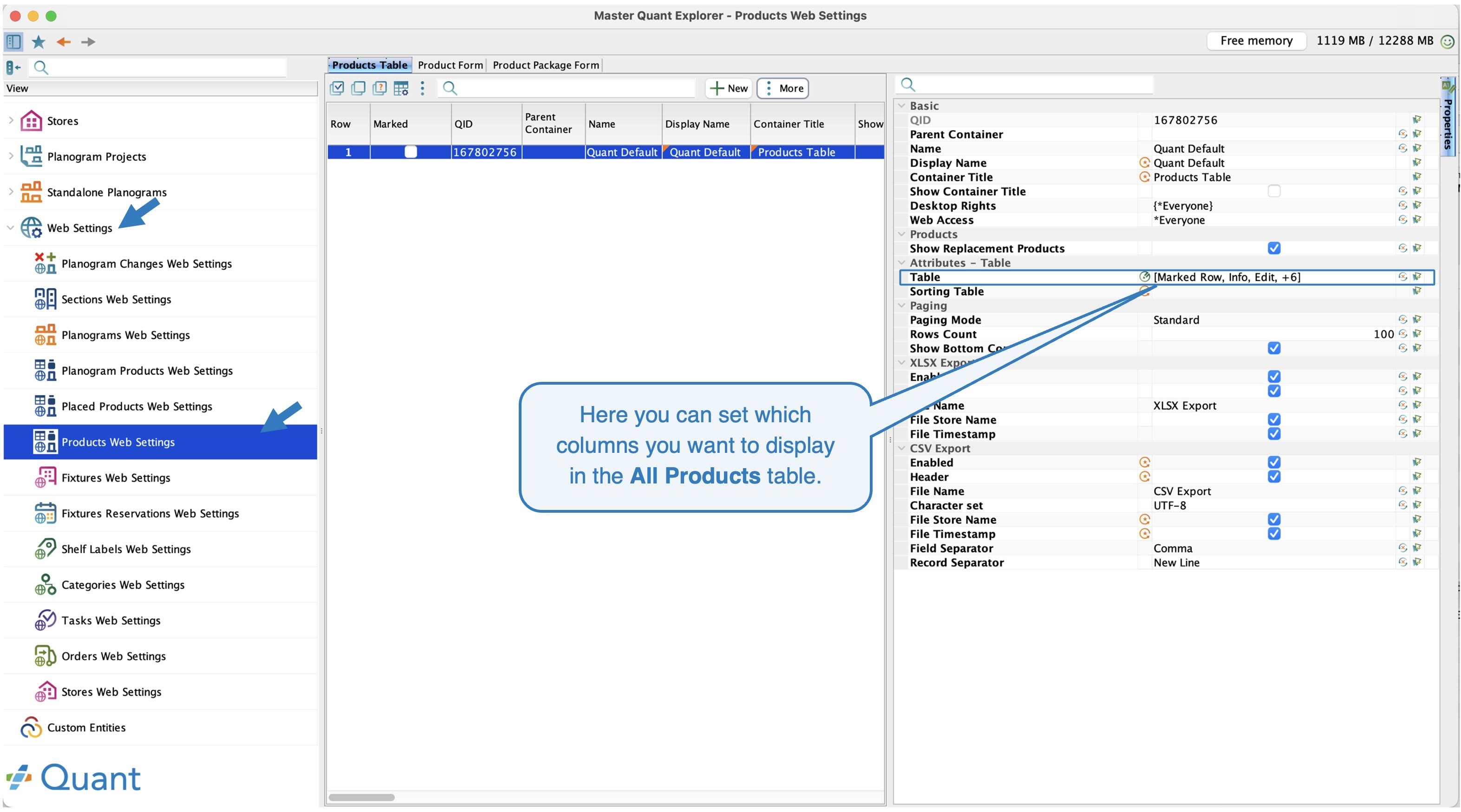 Products on the Web | Manual | Quant - Intelligent Retail Platform