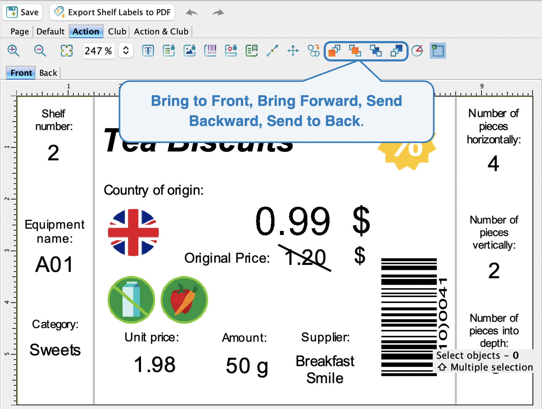 Shelf Label Editor Tools | Manuel | Quant - Gestion intelligente du retail
