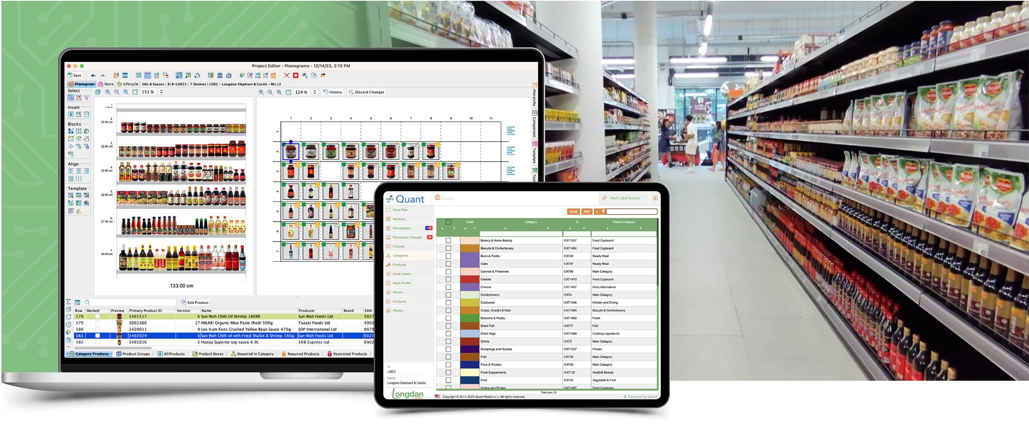 Planogrammi con anteprima su web