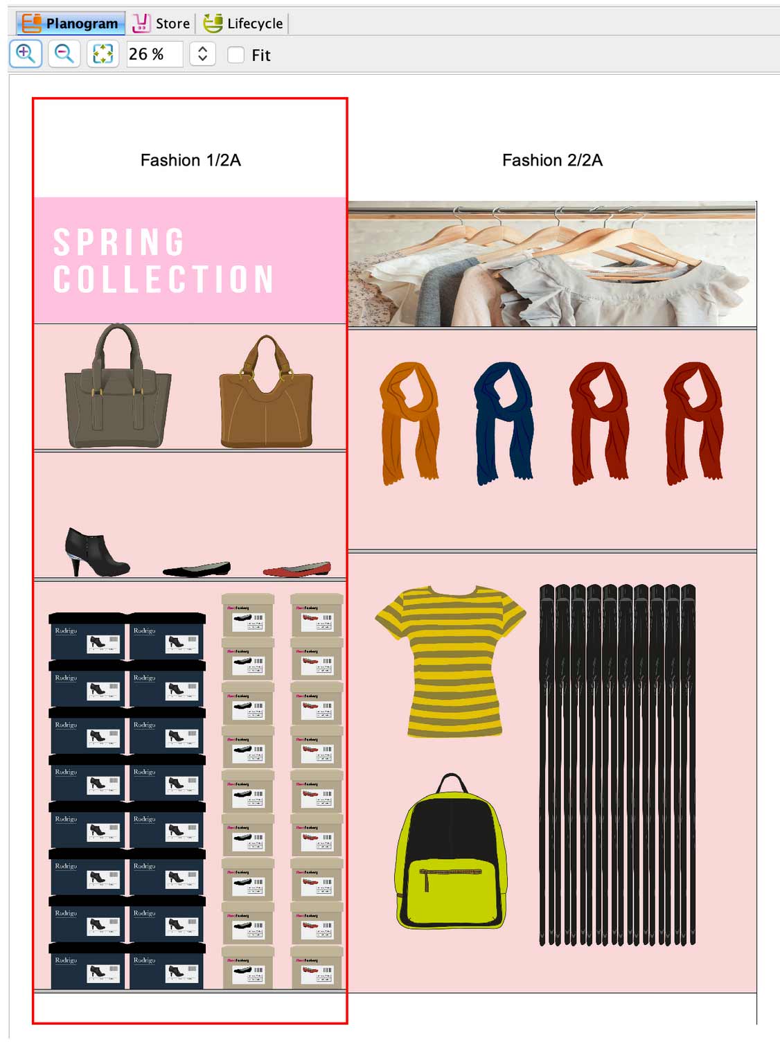 Fashion planogramy